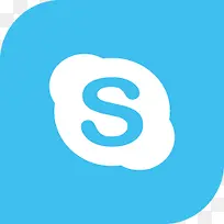 视频电话Skype的标志社会化媒体叶
