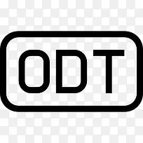ODT文件圆角矩形概述界面符号图标