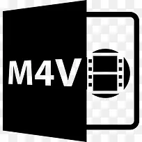 M4V文件格式符号图标