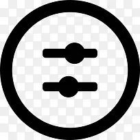 均衡的圆形按钮图标
