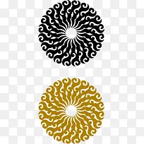 瓦当花纹素材