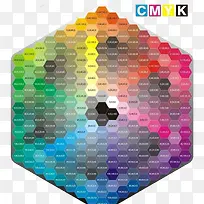 简约CMYK色卡图形