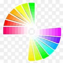 精美CMYK色卡色环矢量图