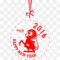 剪纸2016猴子