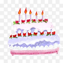 手绘蛋糕生日聚会展架