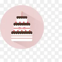 扁平化生日蛋糕设计矢量素材