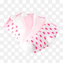 白色粉色宝宝袜子