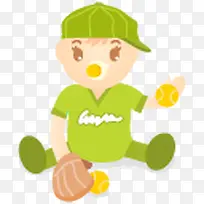 婴儿图标绿色baby-icons