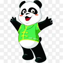 卡通可爱的的中国熊猫