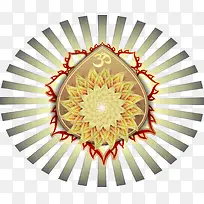 装饰金色非洲花纹