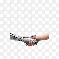 和机器人握手