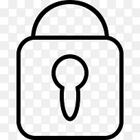 锁上挂锁的安全工具概述符号图标