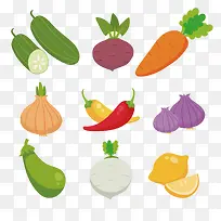 彩色蔬菜果实集合