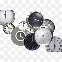 灰色时钟手表图