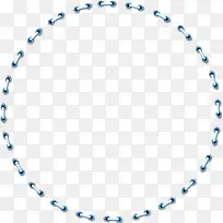 蓝色绳子穿孔圆环
