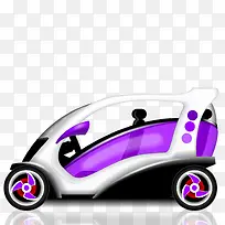 矢量紫色汽车