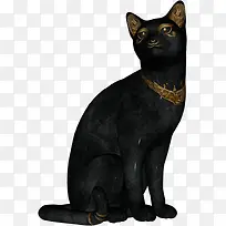古埃及黑猫塑像