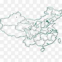创意手绘中国地区雄鸡形状