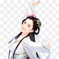 跳舞的白衣没人手绘古风