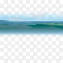 青山碧水卡通画