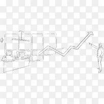 手绘黑色线条办公室人物