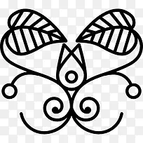 花艺设计像蝴蝶图标