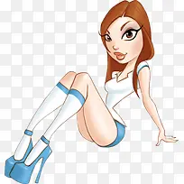 卡通女孩图片欧美女孩图标