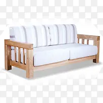 白色现代简约沙发木椅