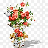 卡通装饰图片线描花草