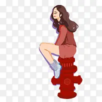 女孩插画