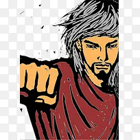 时尚男生插画