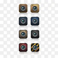 八种相机ICON设计PSD