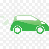 创意绿色环保汽车污染标识