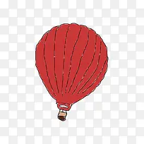 红色手绘气球