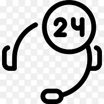 24小时的支持图标