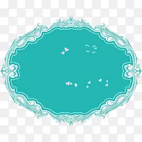 矢量青色花纹logo