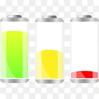 彩色电池矢量图