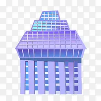 紫色的大厦建筑图形