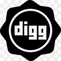 Digg的社交徽章图标