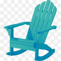 蓝色摇椅