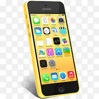 iPhone黄色 的iPhone 5S和5C；