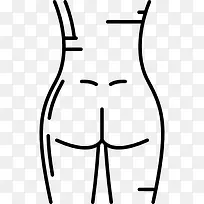 人体臀部图标