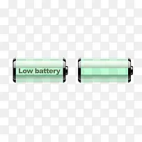 矢量卡通手绘绿色电池进程