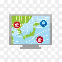 卡通冷空气播报
