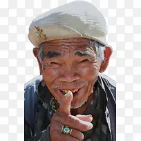 大笑的老人