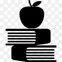 苹果和书籍图标