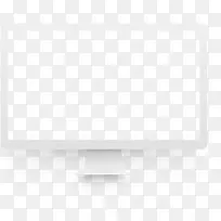 白色卡通电脑屏幕背景