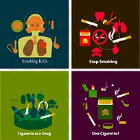 吸烟有害健康创意海报