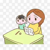 检查孩子的作业