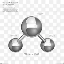 灰色立体球形分子图片